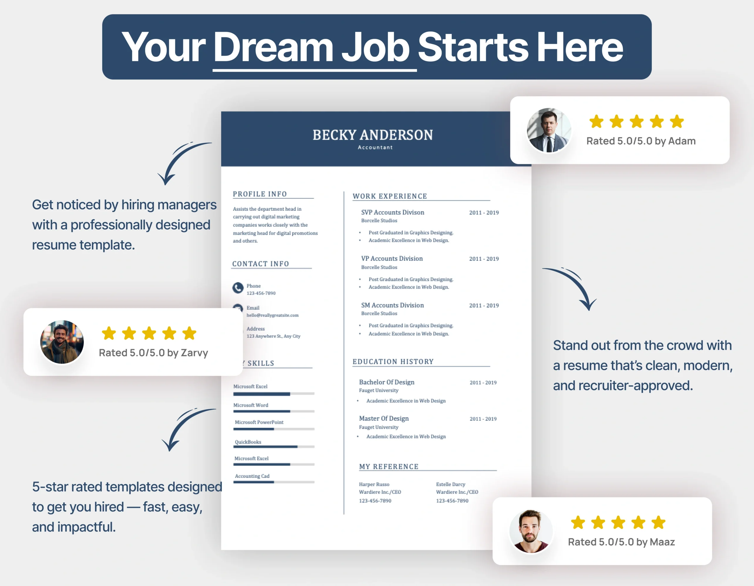 Professional Accountant Resume Template - Image 3