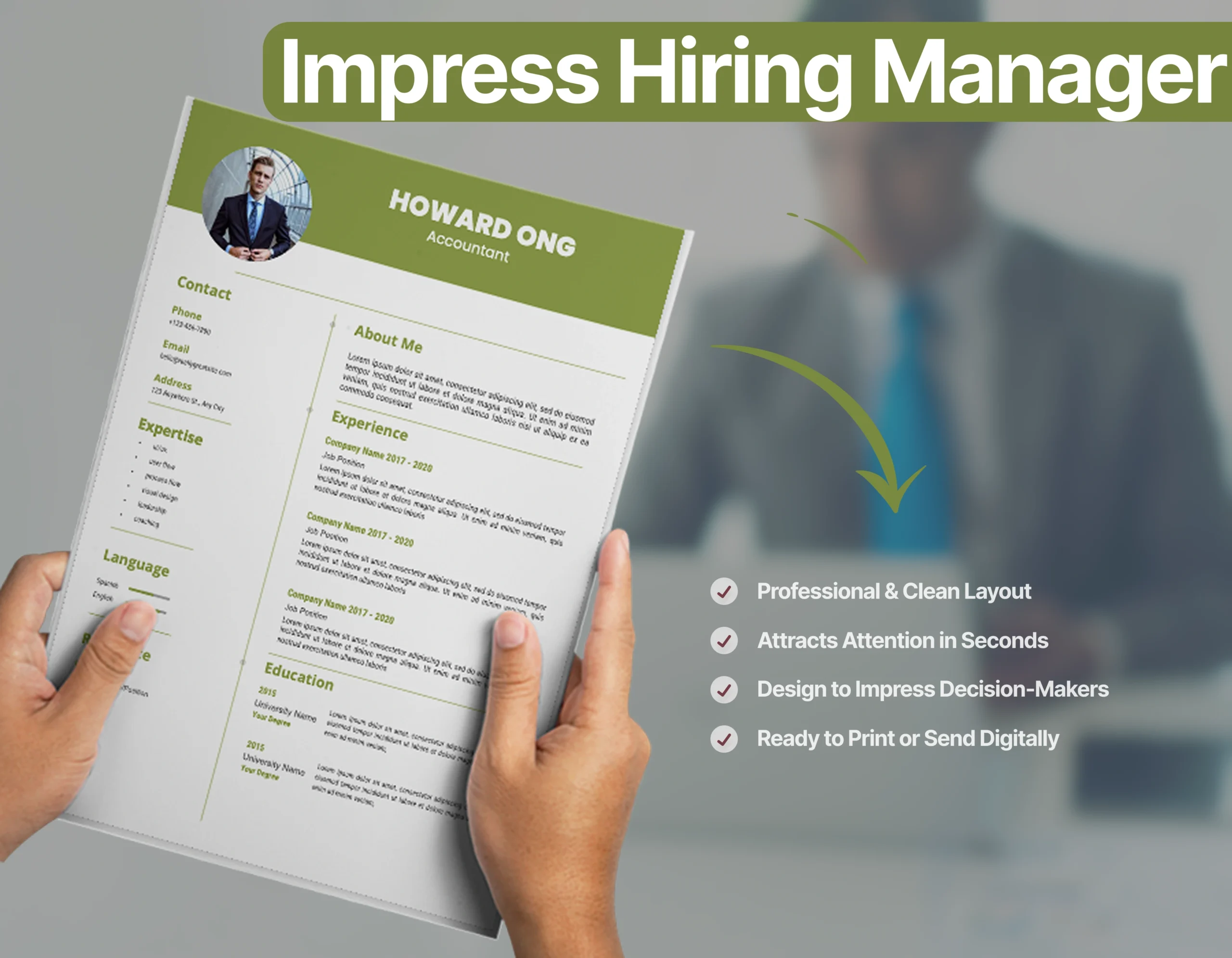 Modern Accountant Resume Template - Image 2