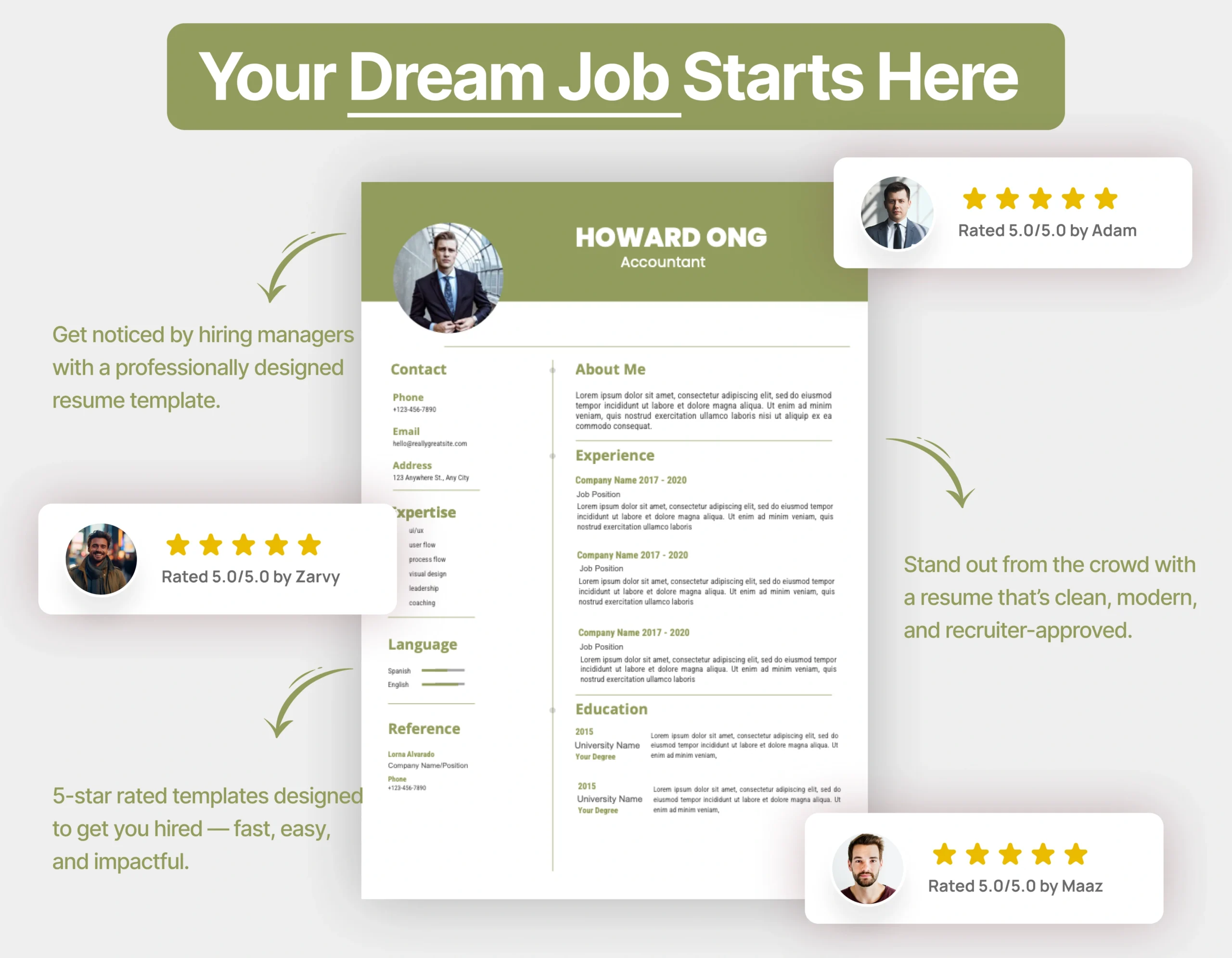 Modern Accountant Resume Template - Image 3