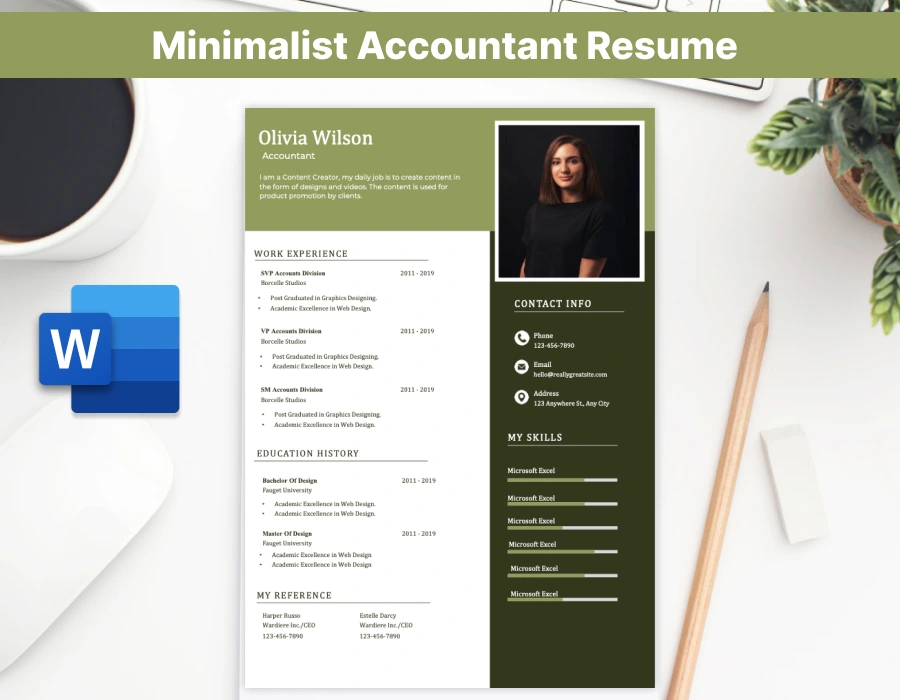 Minimalist Accountant Resume Template