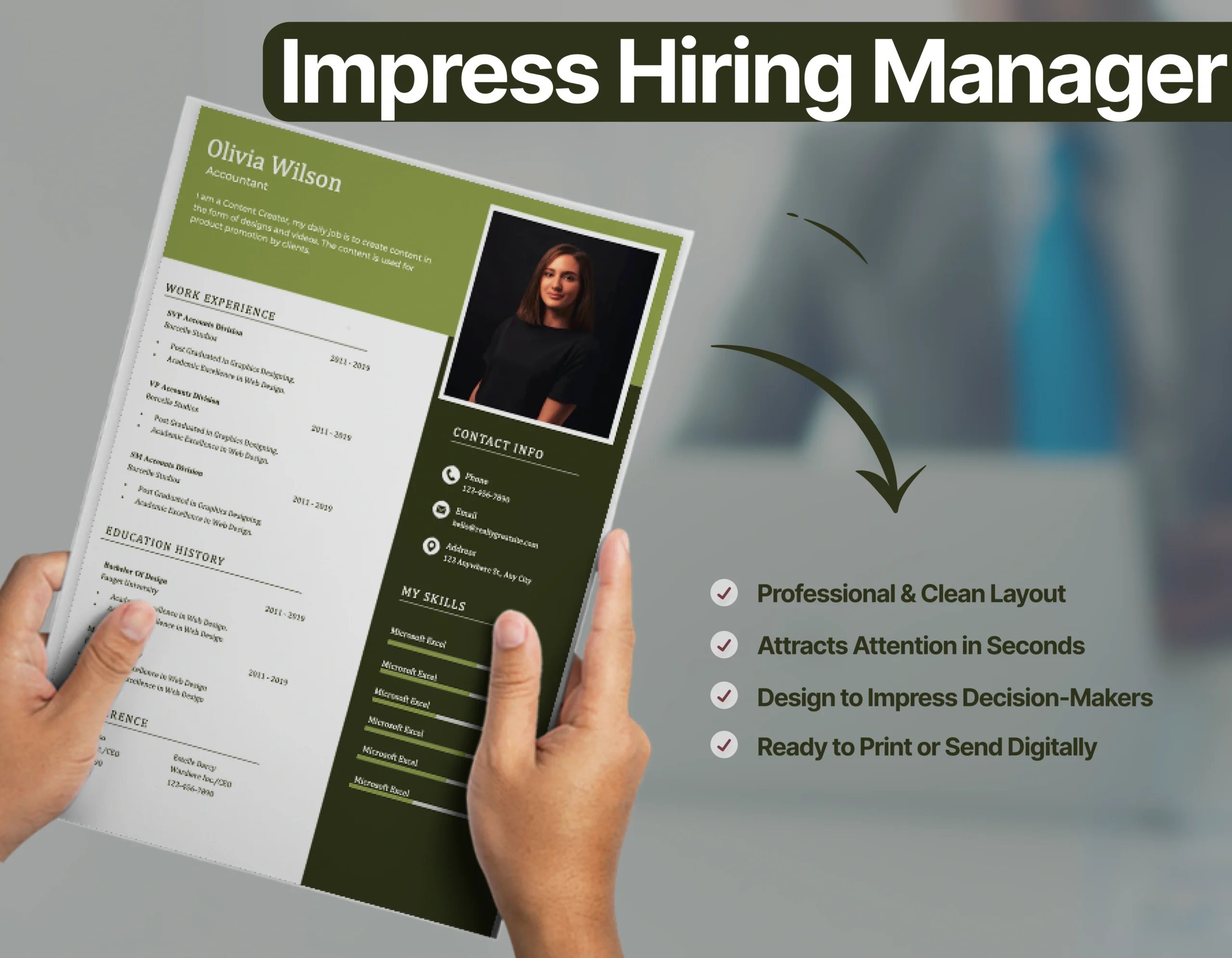 Minimalist Accountant Resume Template - Image 2