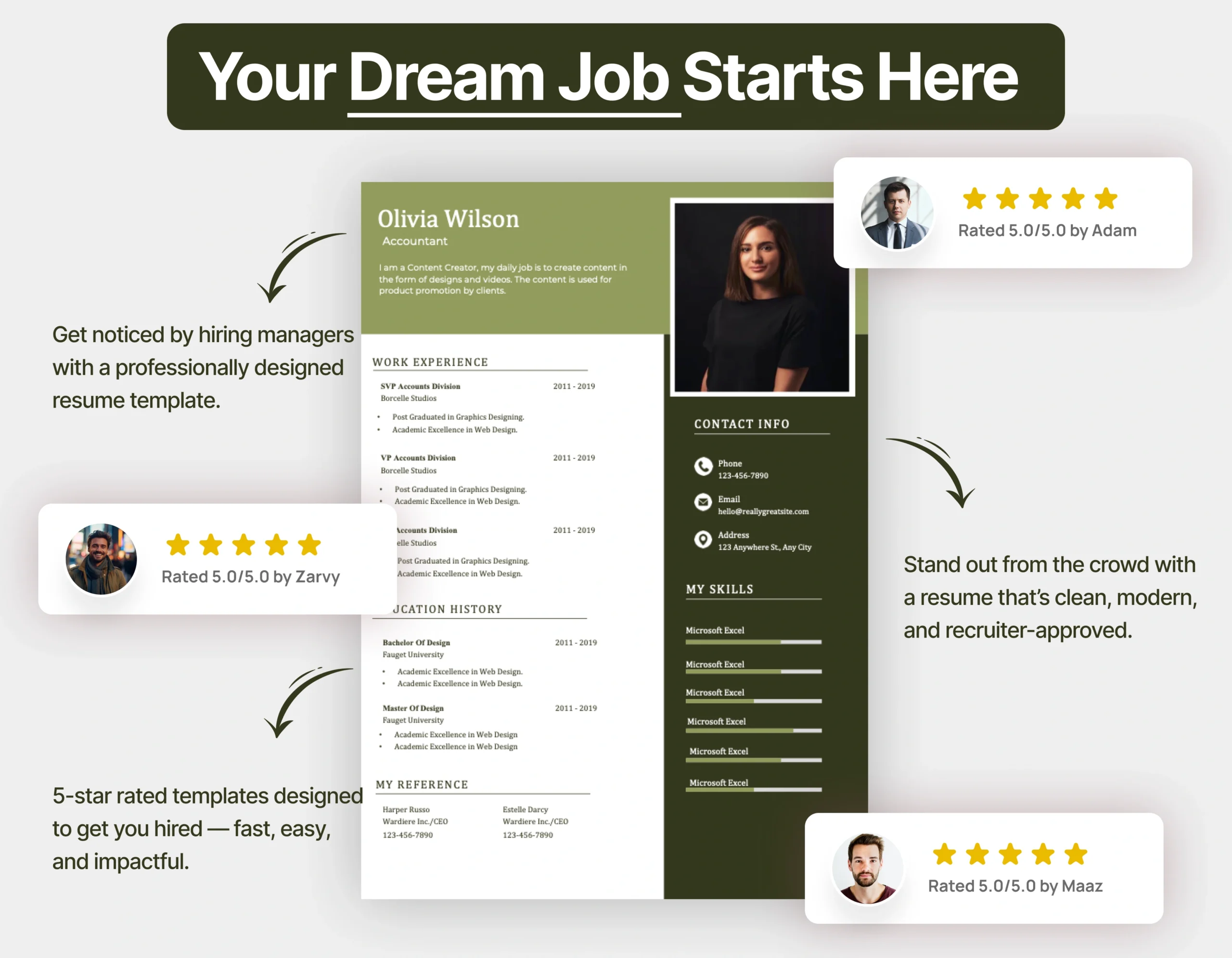 Minimalist Accountant Resume Template - Image 3