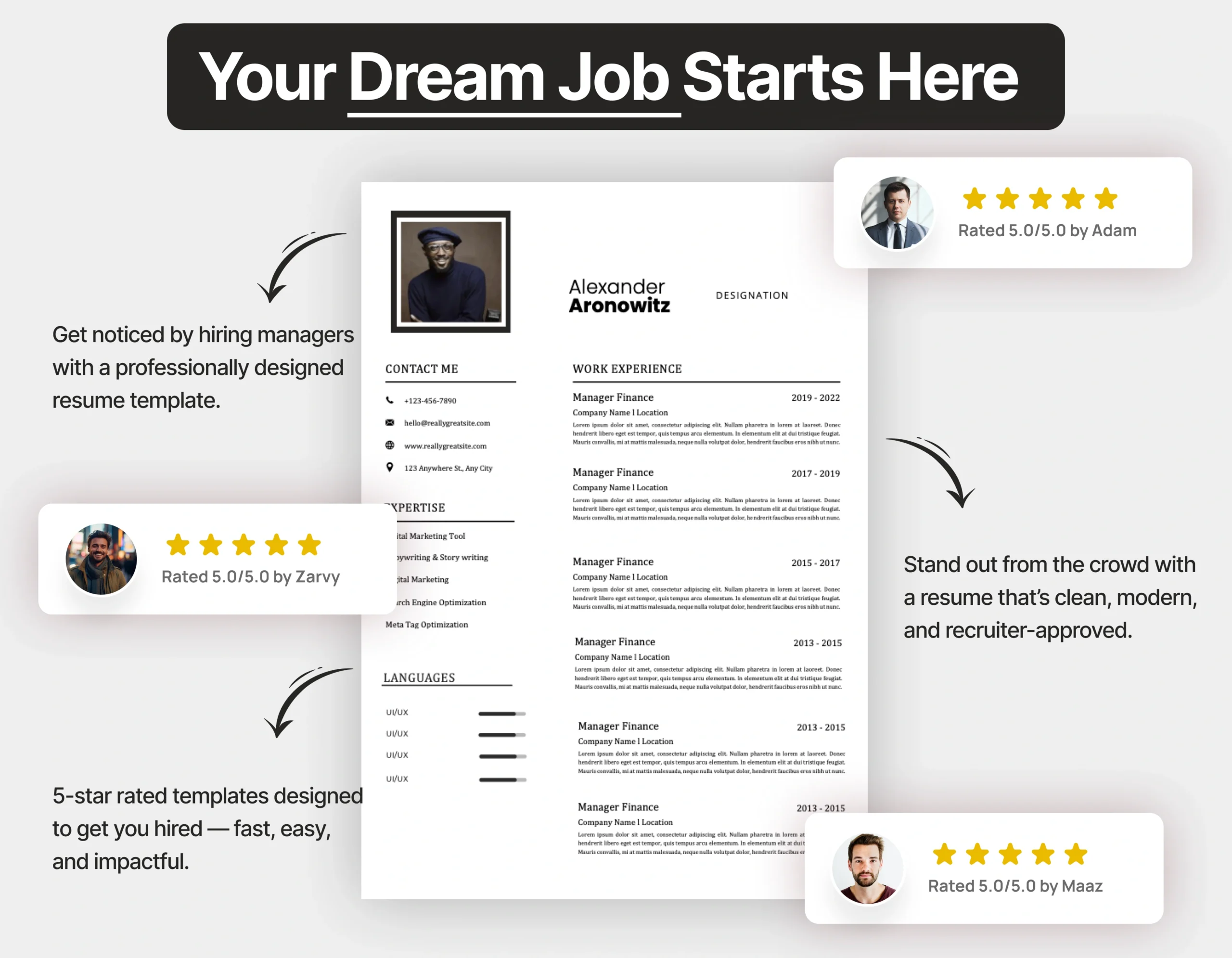 Modern Finance Manager Resume Template - Image 4