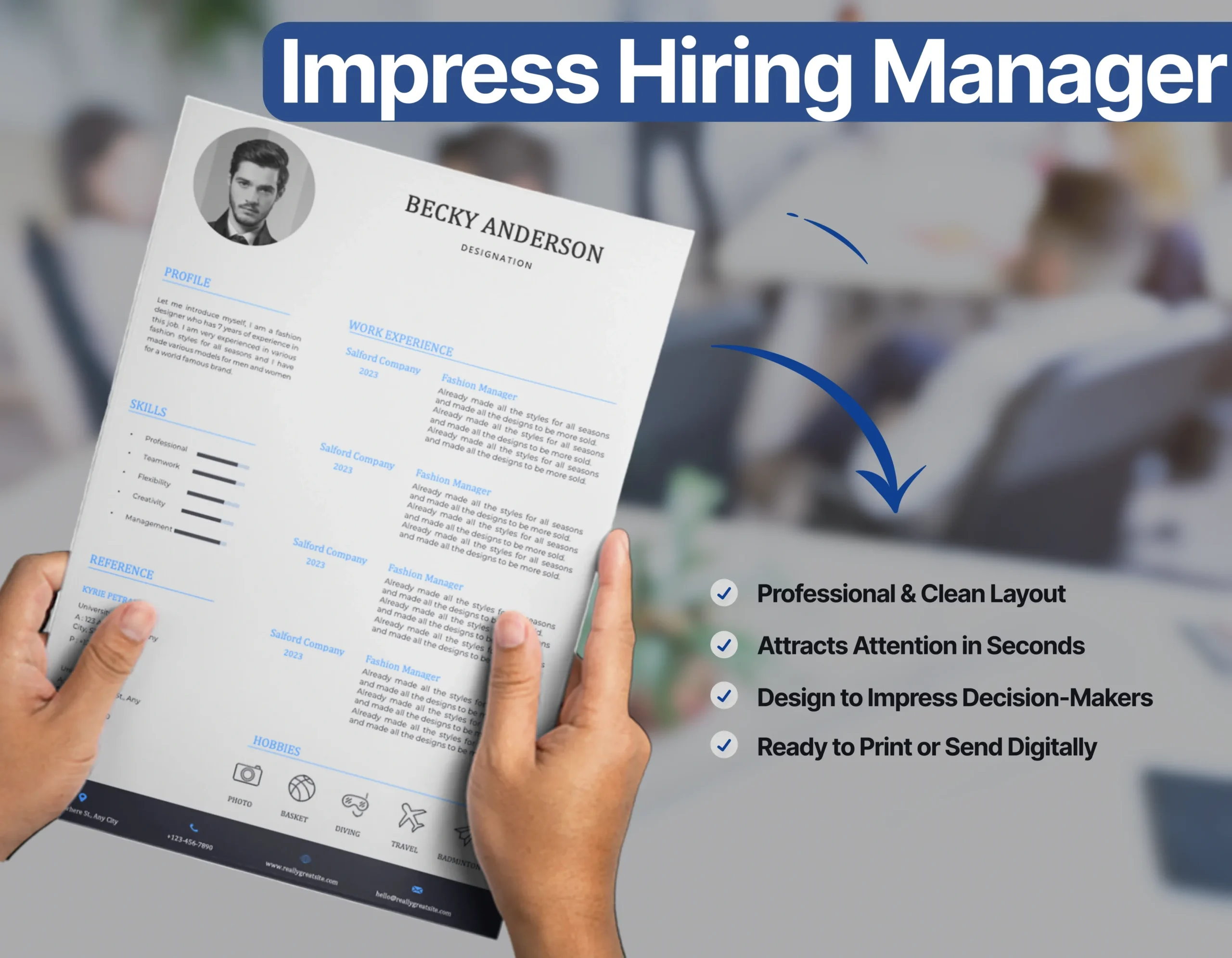 Minimalist Full Stack Developer Resume Template - Image 2