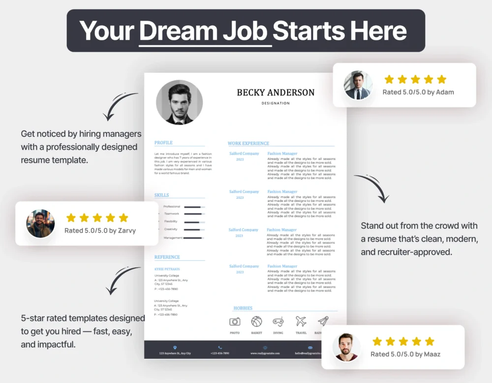 Minimalist Full Stack Developer Resume Template - Image 3