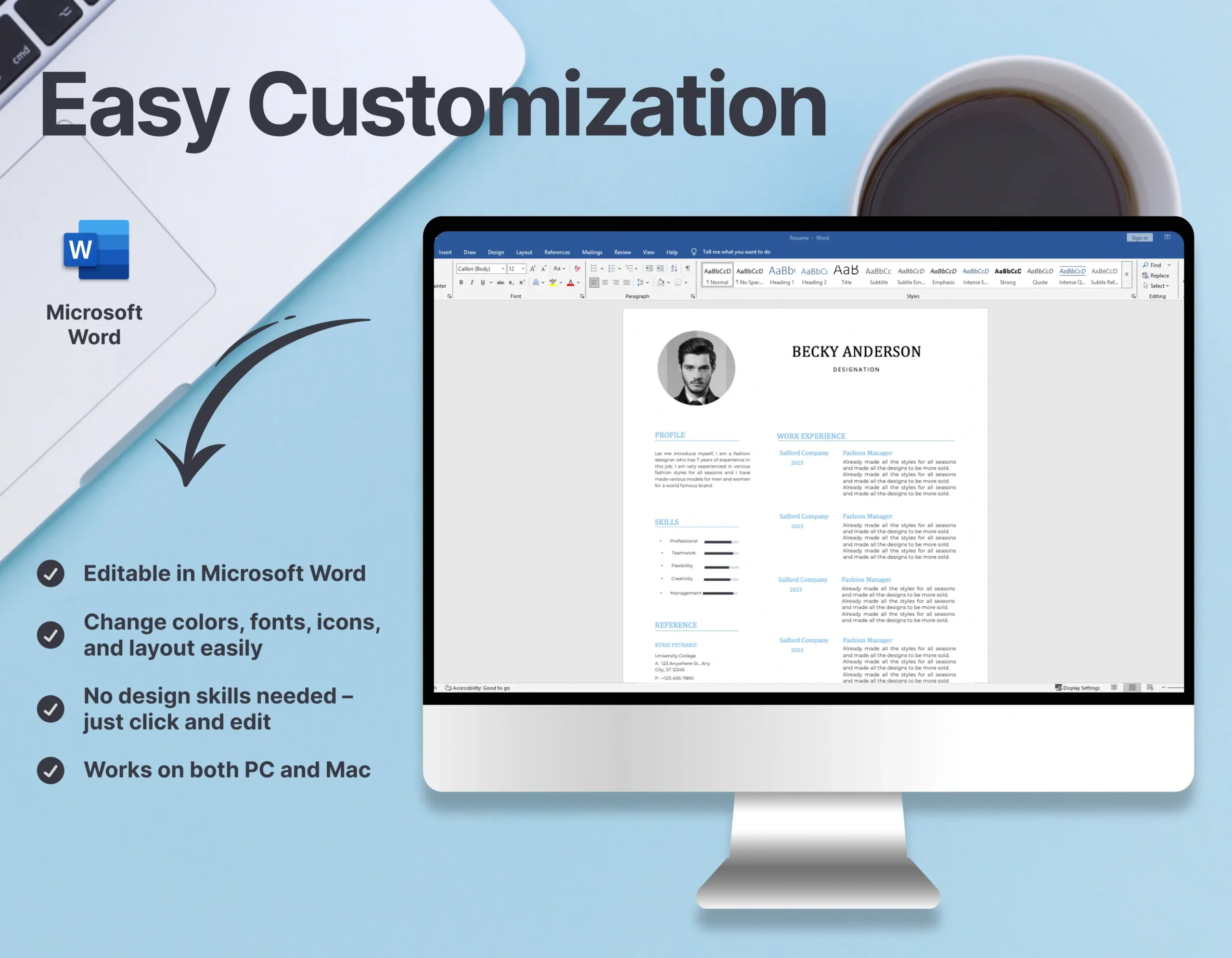 Minimalist Full Stack Developer Resume Template - Image 4