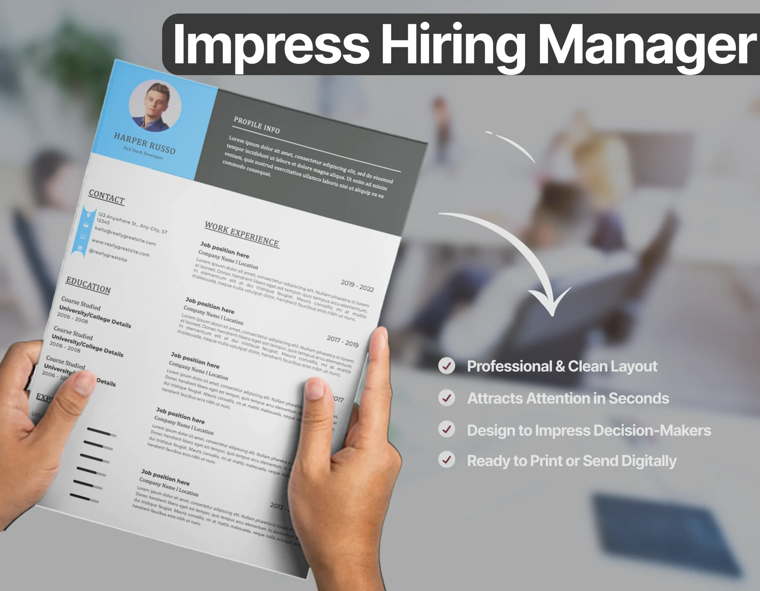 Professional Full Stack Developer Resume Template - Image 2