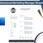 Professional Marketing Manager Resume Template