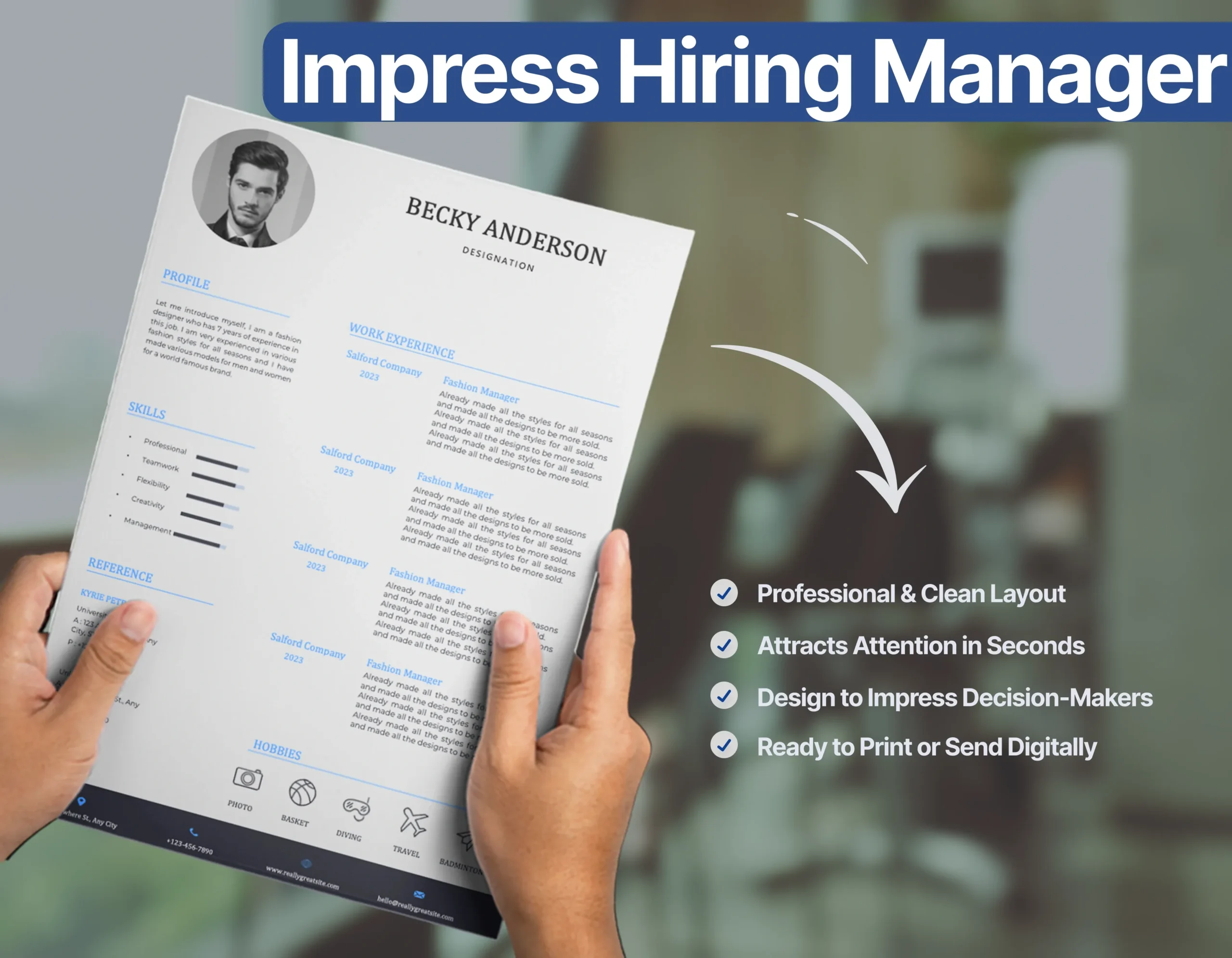 Professional Marketing Manager Resume Template - Image 2