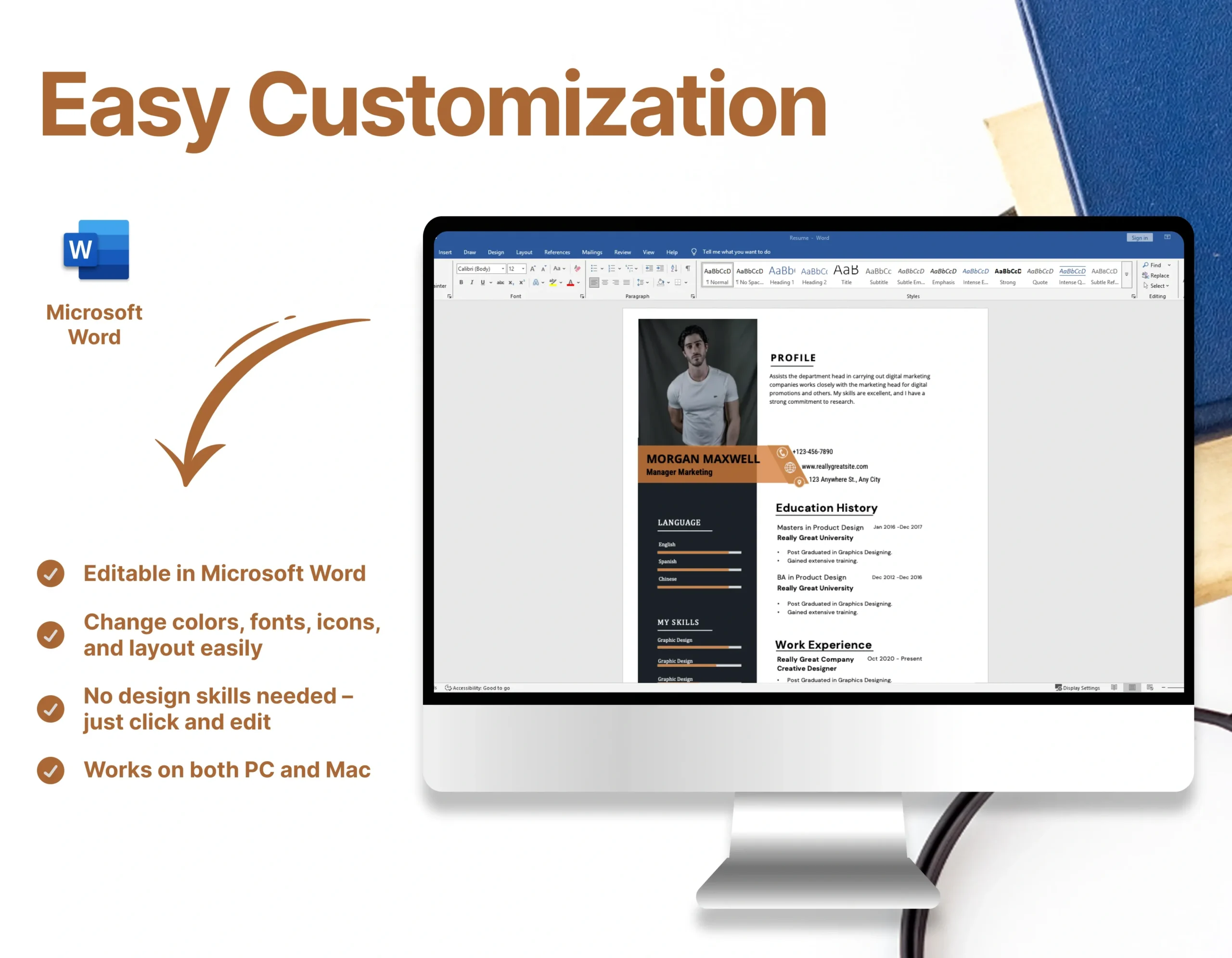 Minimalist Marketing Manager Resume Template - Image 4