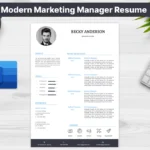 Modern Marketing Manager Resume Template