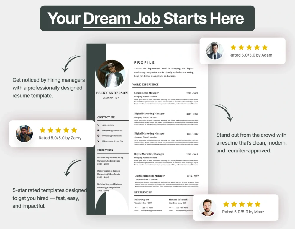 Modern Project Manager Resume Template - Image 3