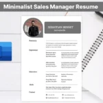 Minimalist Sales Manager Resume Template