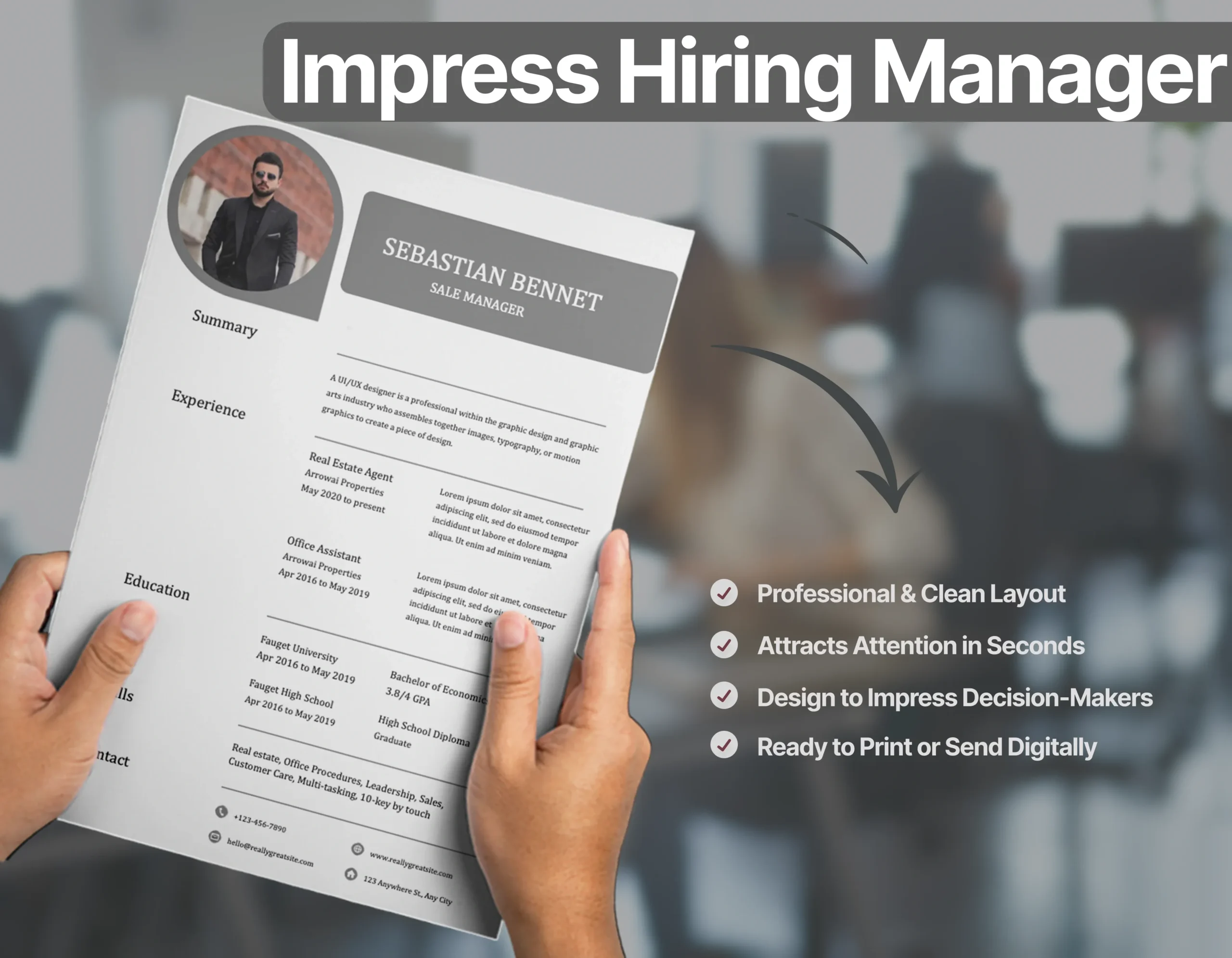Minimalist Sales Manager Resume Template - Image 4