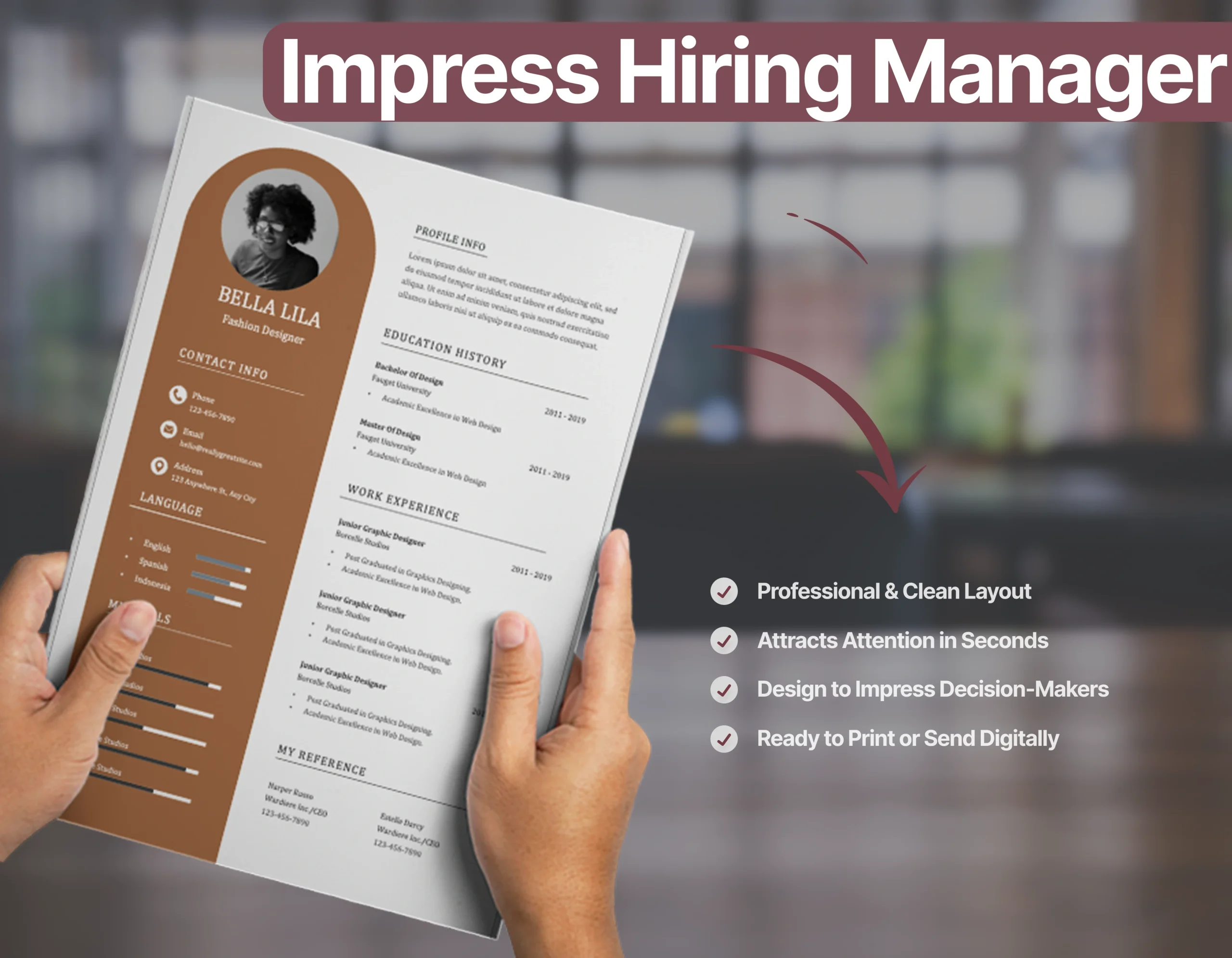 Professional Fashion Designer Resume Template - Image 3