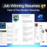 Pack of five Modern Resume