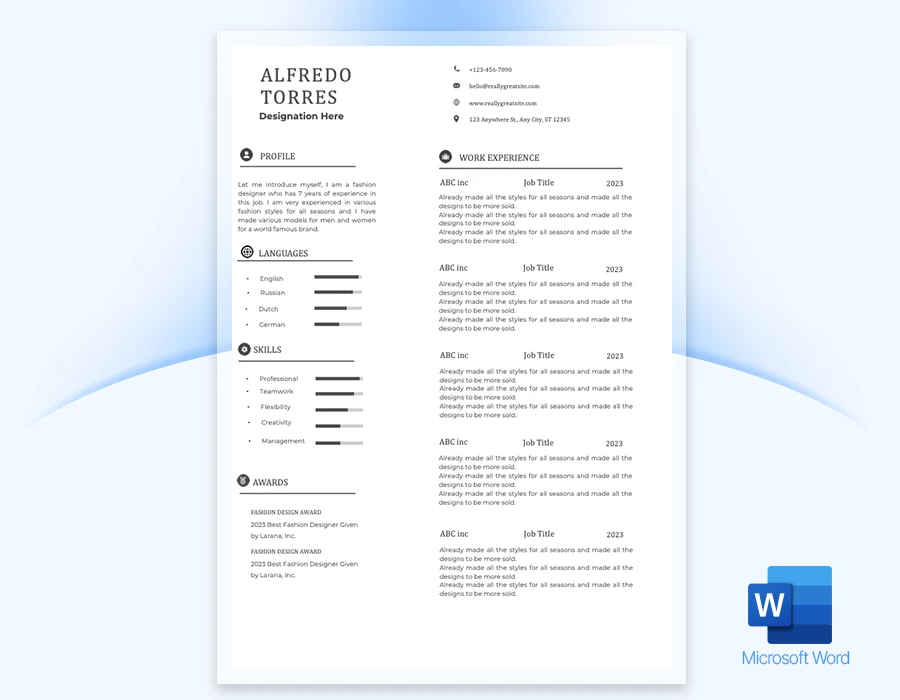 Pack of five Professional Resume - Image 3
