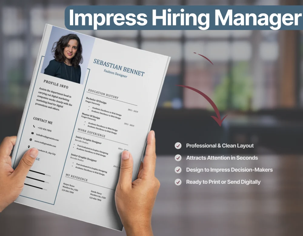 Corporate Fashion Designer Resume Template - Image 2