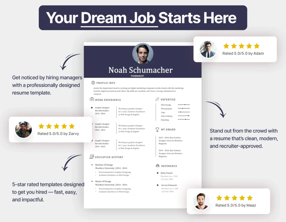Minimalist Pharmacist Resume Template - Image 2