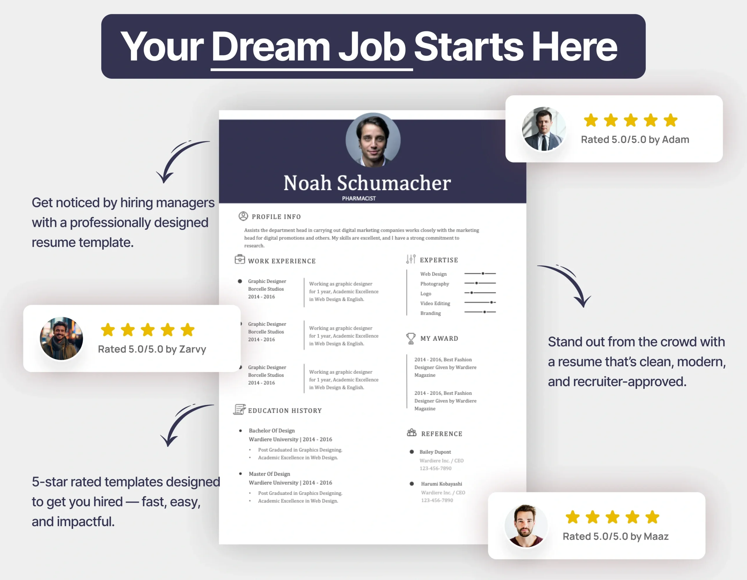 Minimalist Pharmacist Resume Template - Image 2
