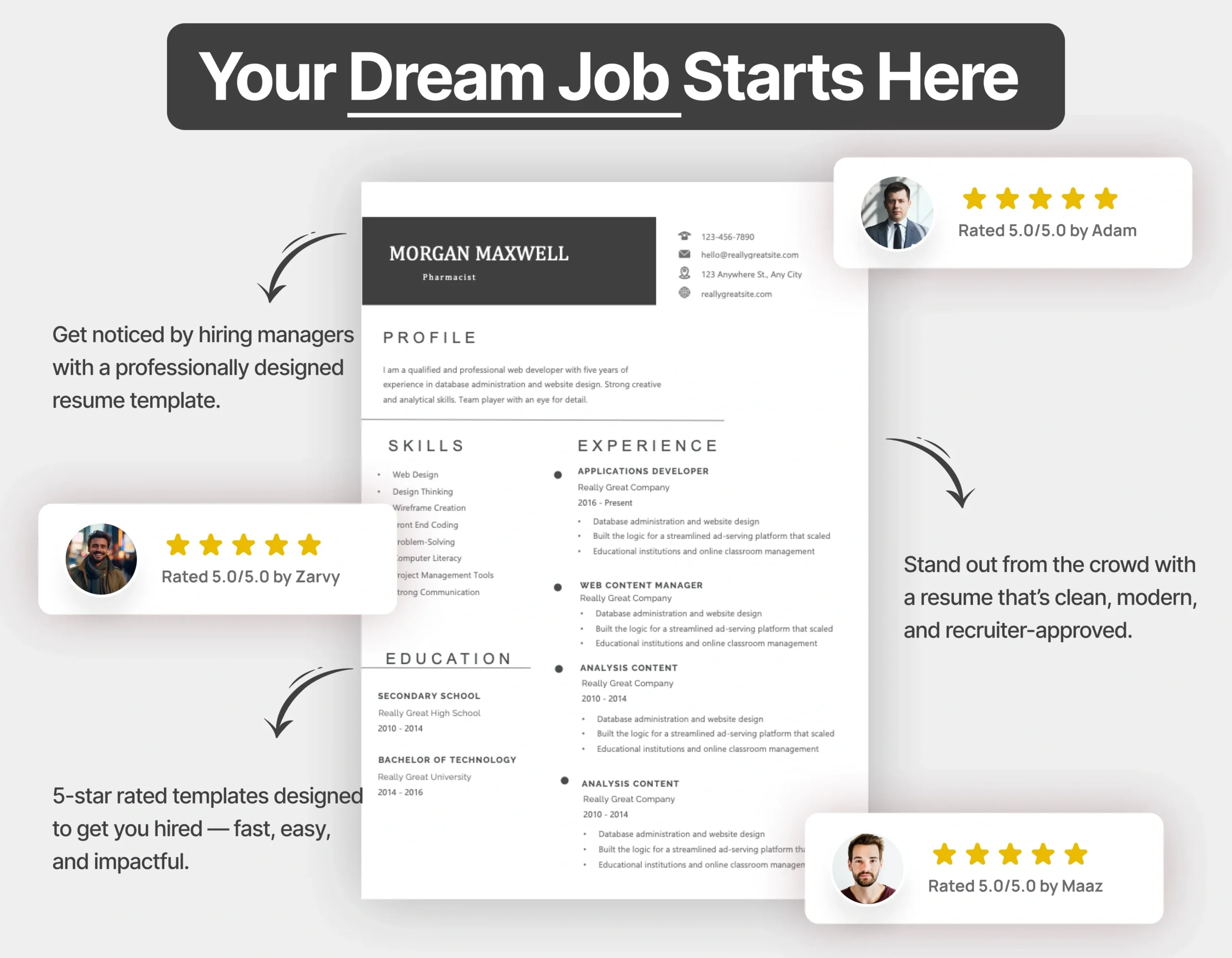 Professional Pharmacist Resume Template - Image 2