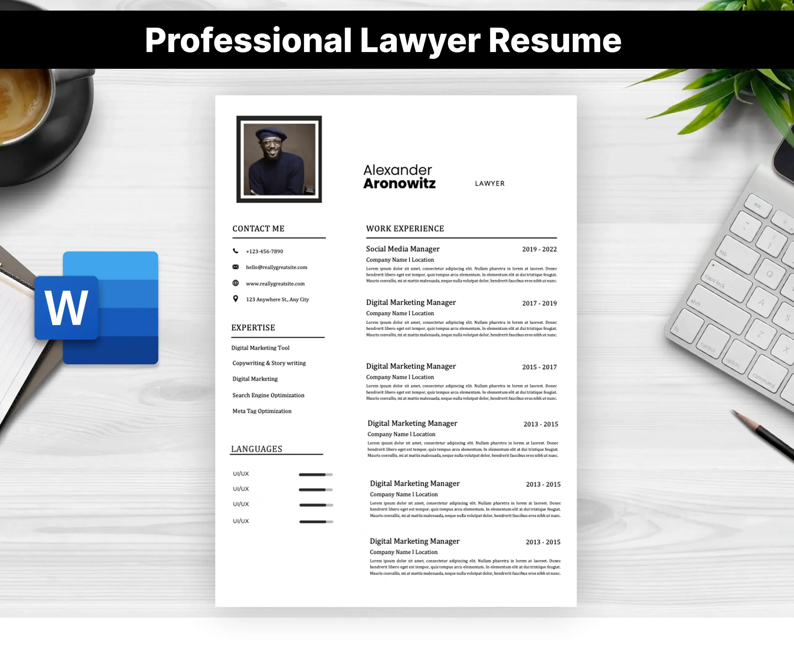 Professional Lawyers Resume Template