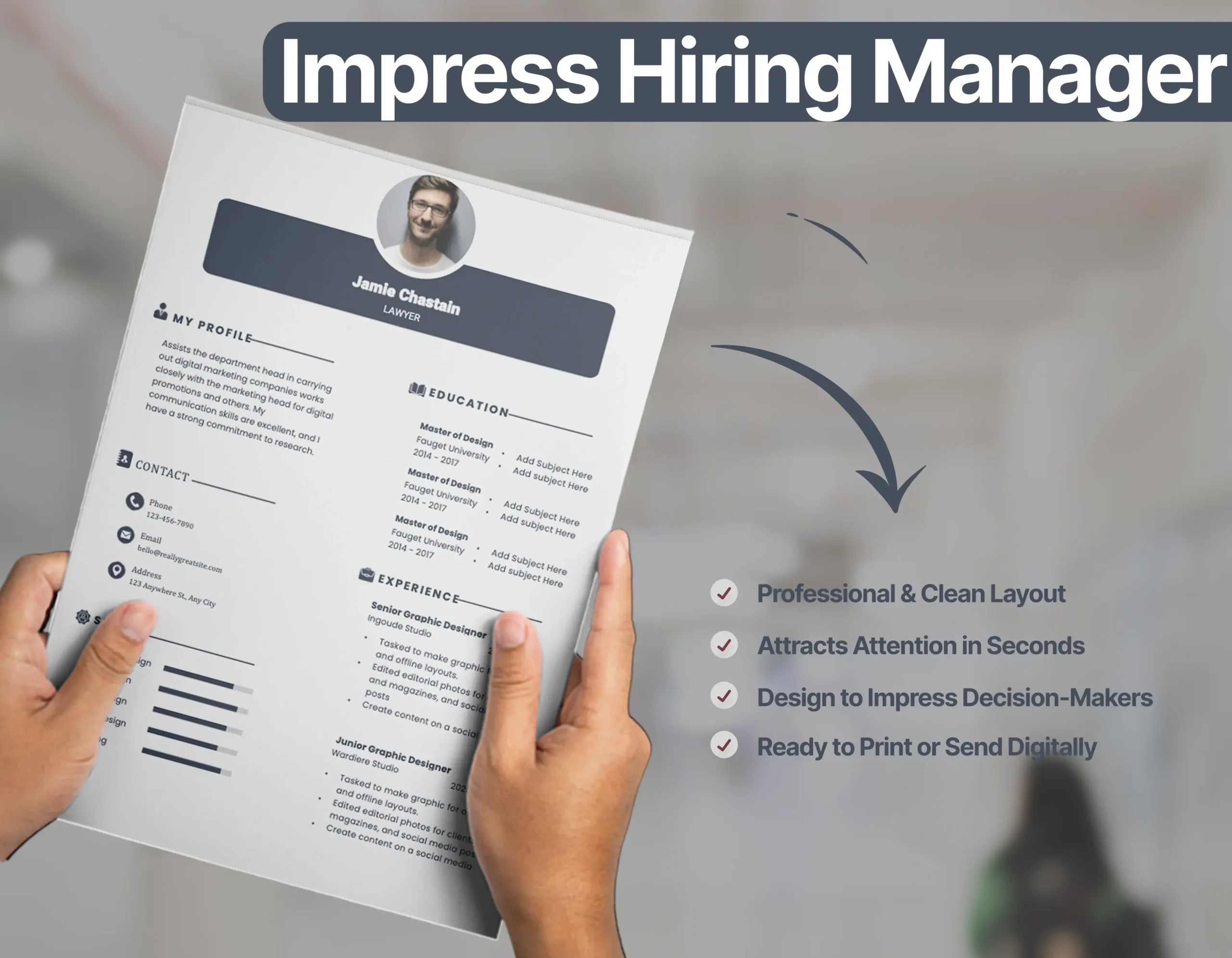 Modern Lawyers Resume Template - Image 3