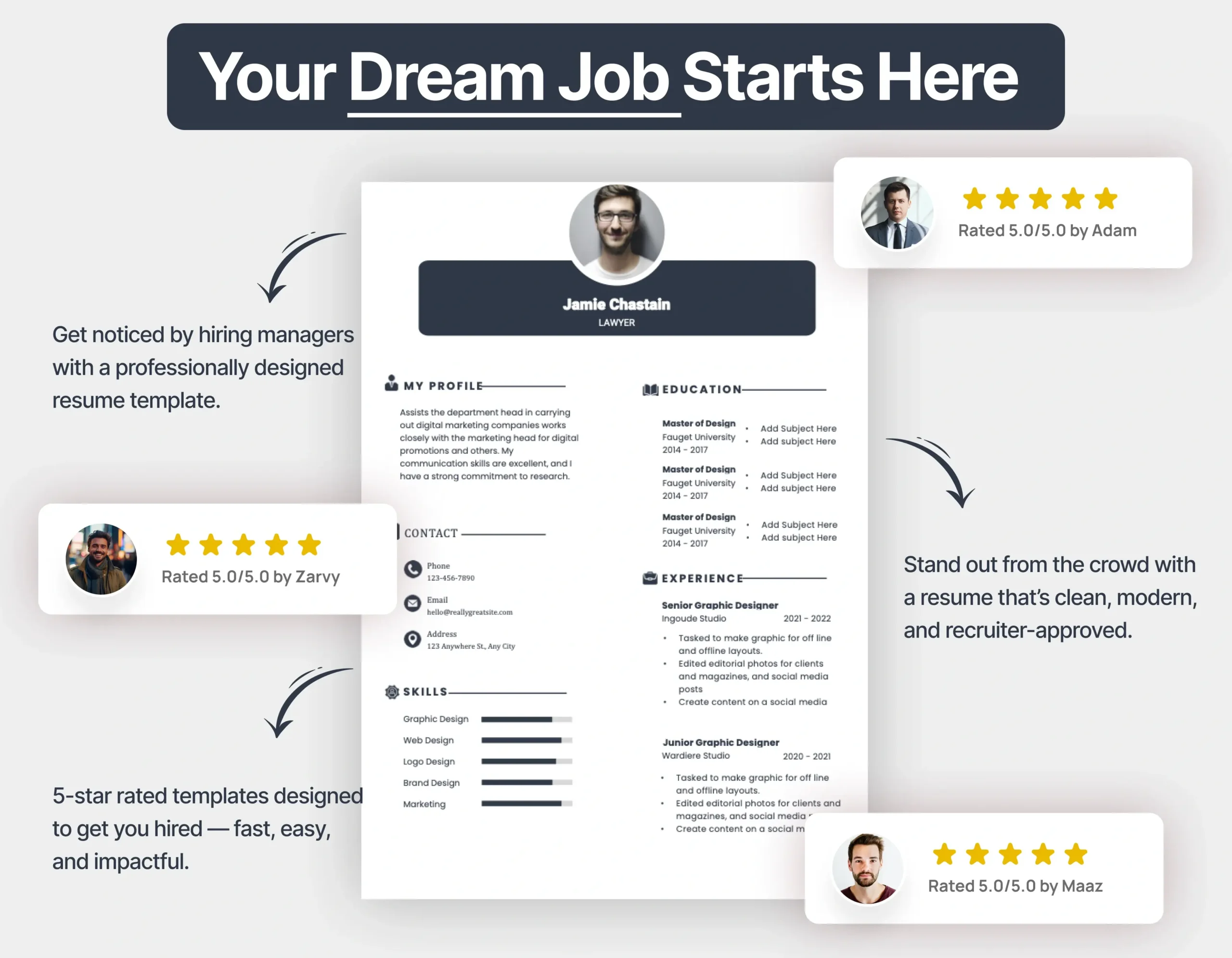 Modern Lawyers Resume Template - Image 4