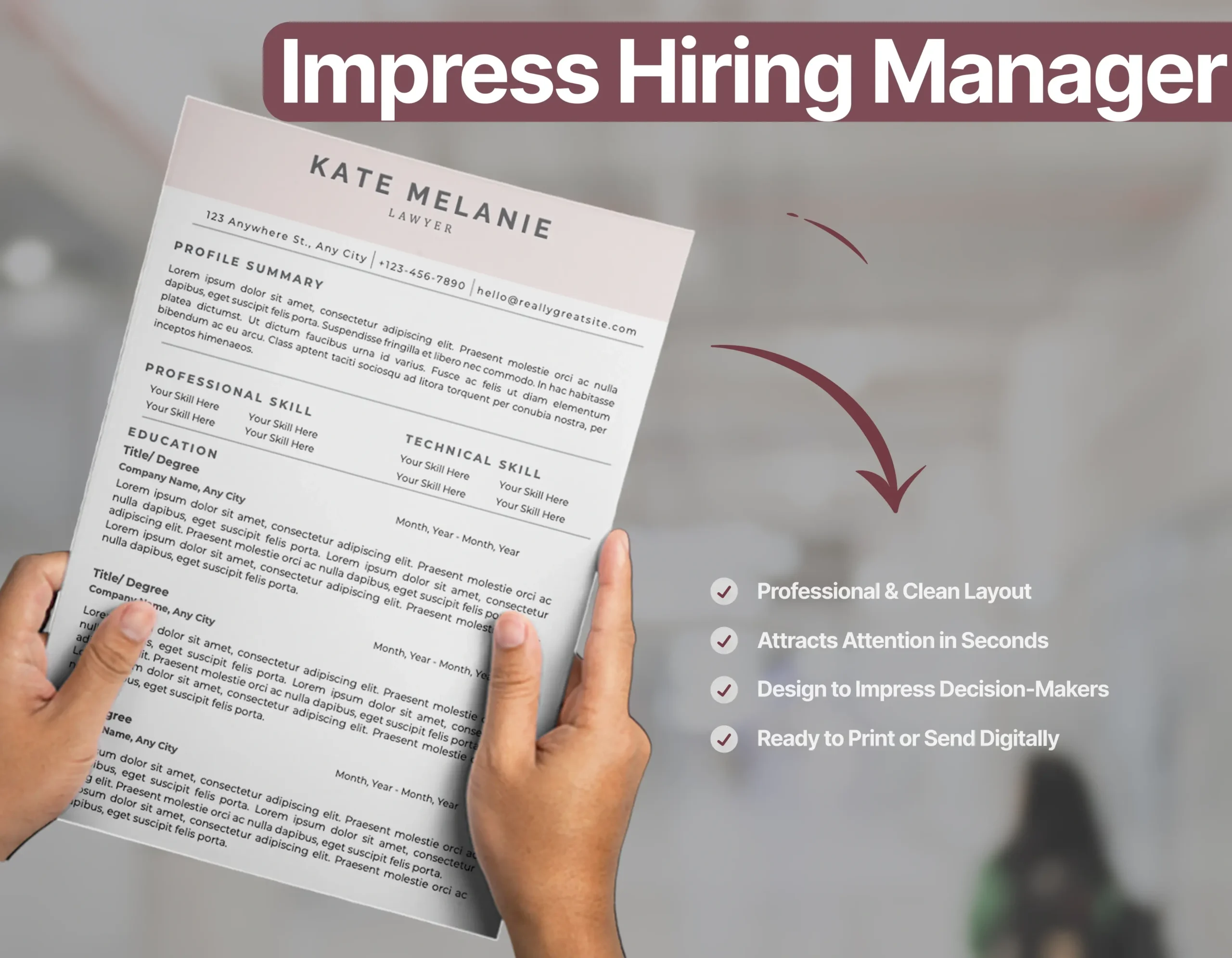 Corporate Lawyers Resume Template - Image 4