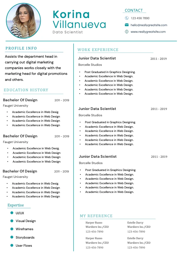 Modern Data Scientist Resume