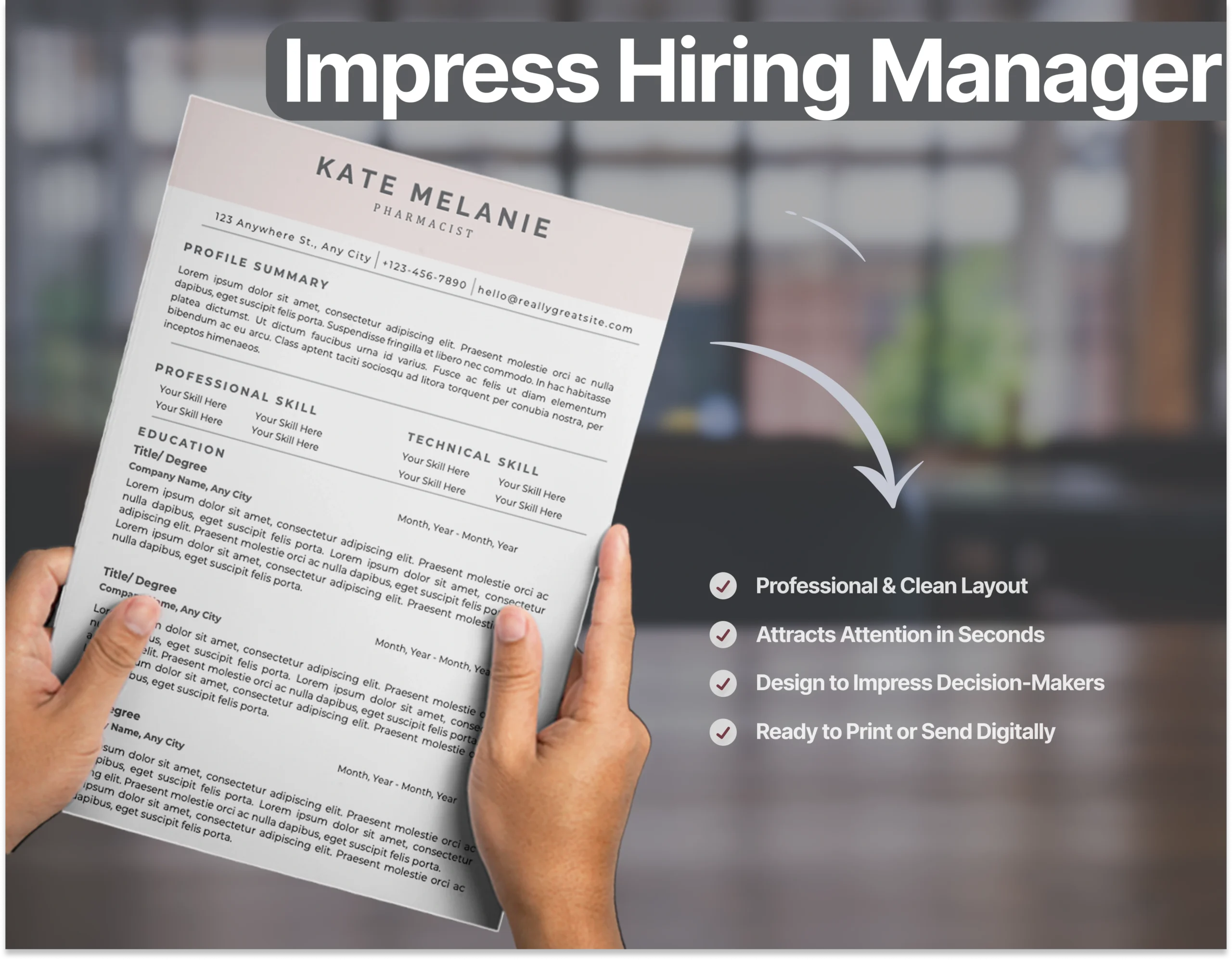 Corporate Pharmacist Resume Template - Image 4
